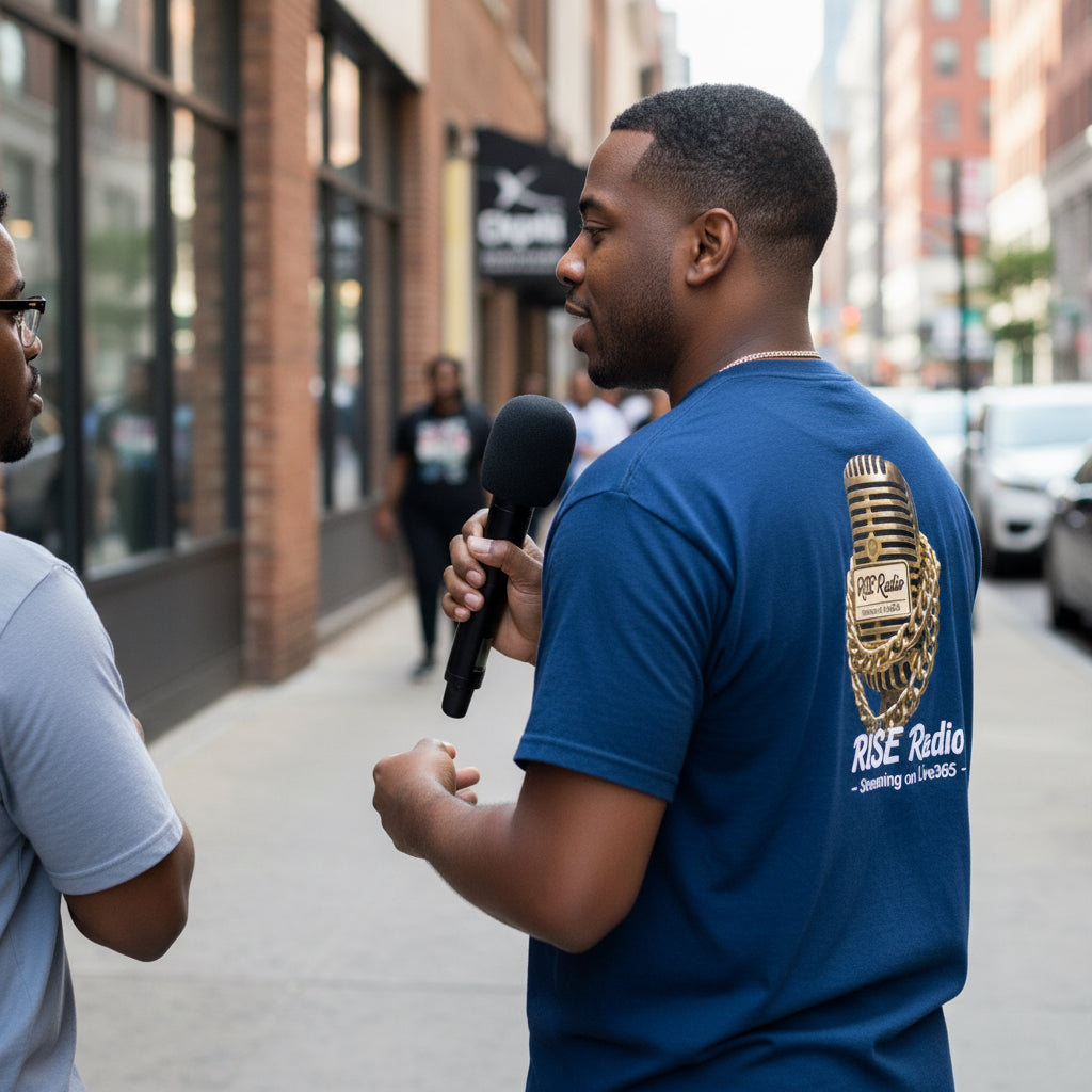 Rise Radio Golden Mic Tee - Original Edition