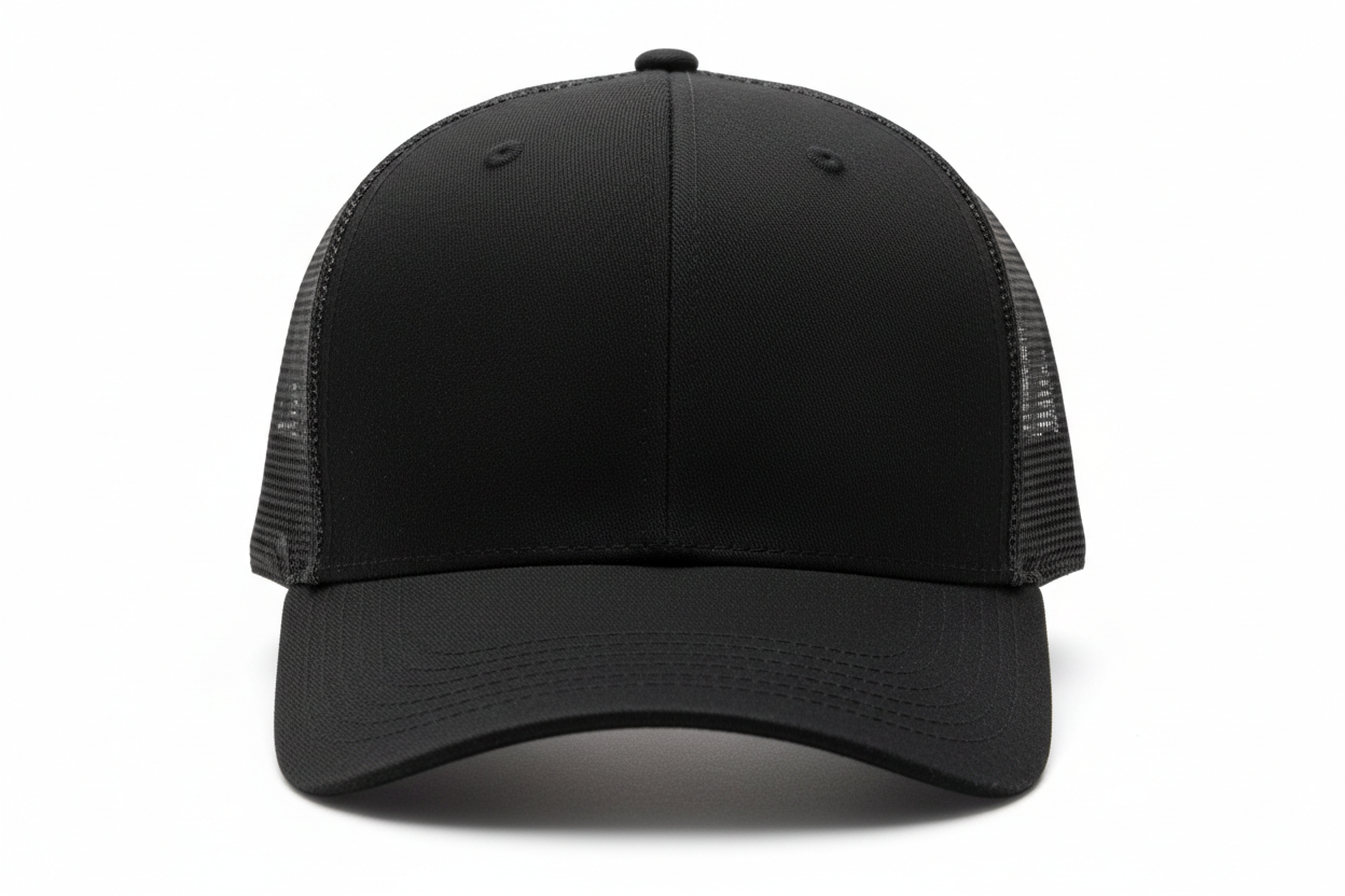 all black trucker hat 