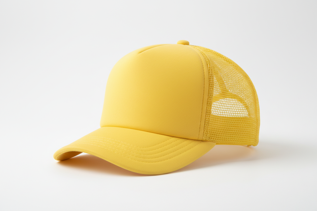 all yellow trucker hat 